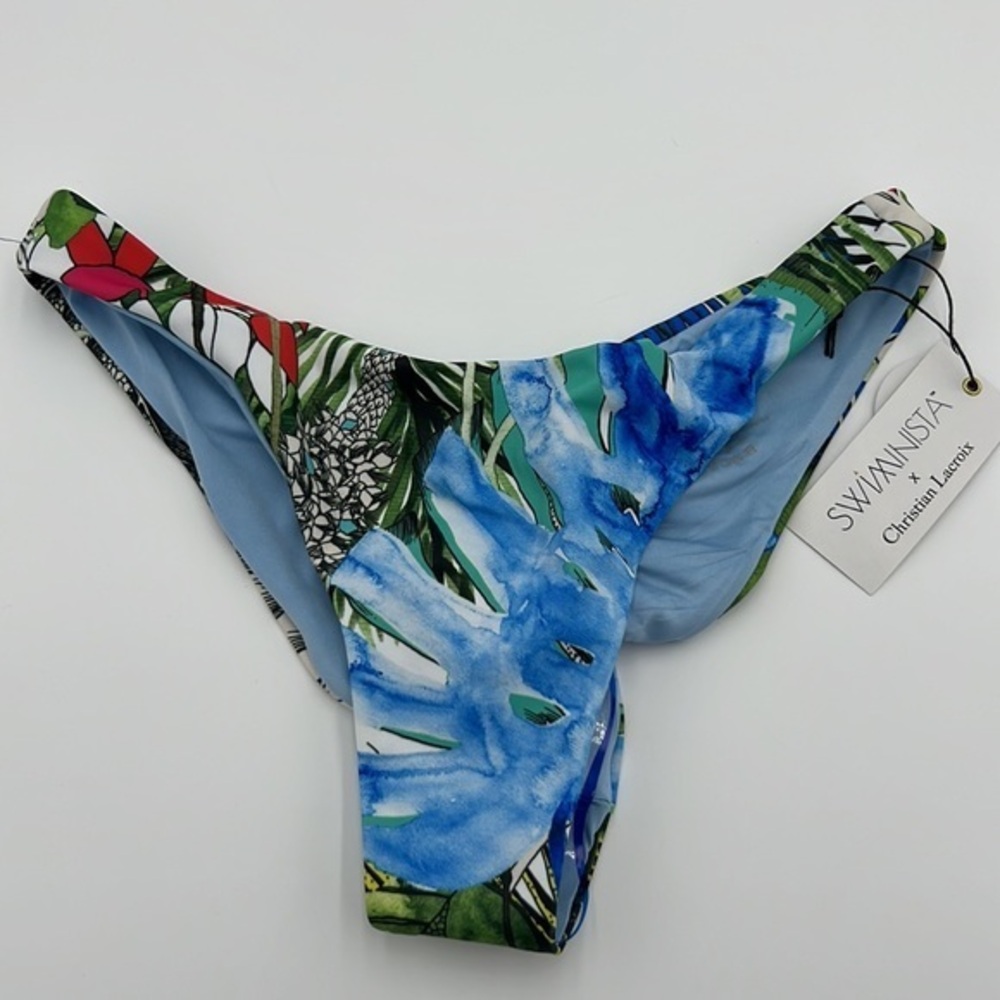 CHRISTIAN LACROIX X SWMINISTA  NWT BRAVE BOTTOM JARDIN EXO CHIC PRINT SZ S